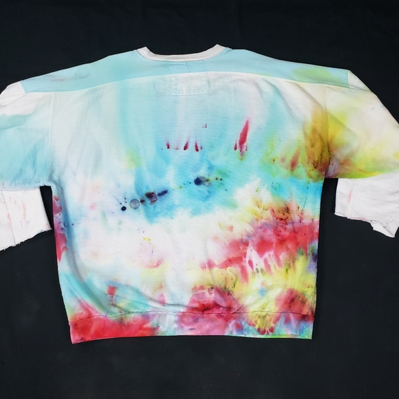 VTG CUSTOM Upcycled Crewneck Scandinavian Alliance Longsleeve Tie Dye - Picture 5 of 10
